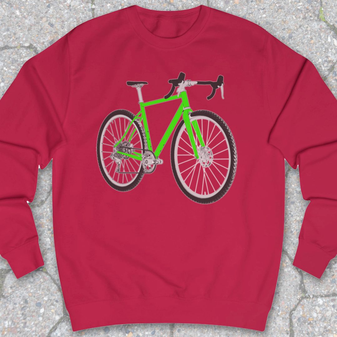 Gravelbike groen Sweater