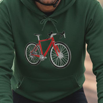 Gravelbike rood Hoodie