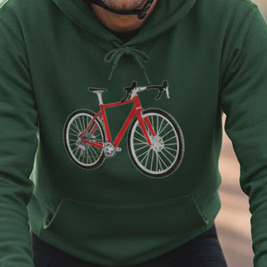 Gravelbike rood Hoodie