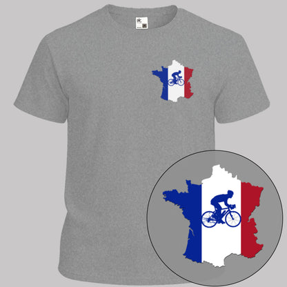 T‑shirt France Terre de Cyclisme Bleu