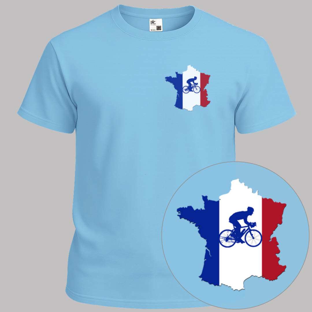 T‑shirt France Terre de Cyclisme Bleu