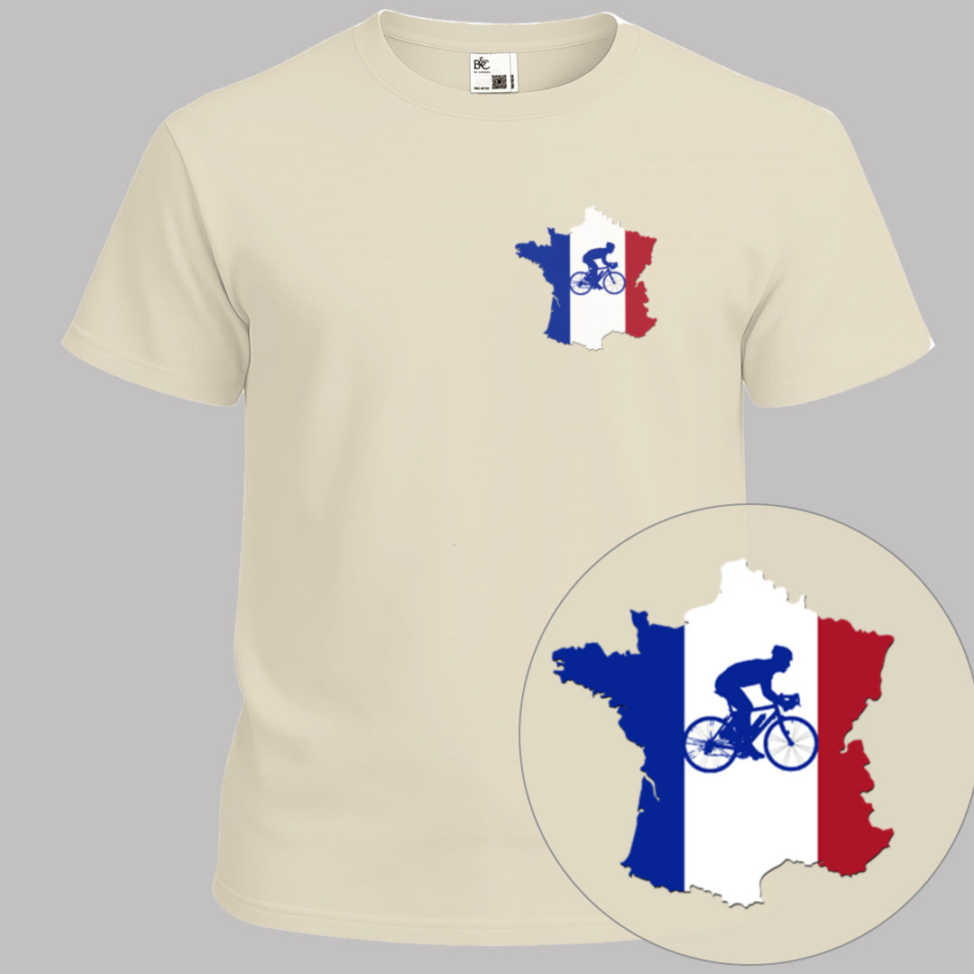 T‑shirt France Terre de Cyclisme Bleu