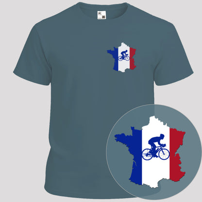 T‑shirt France Terre de Cyclisme Bleu