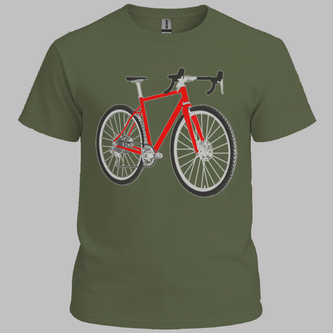 Gravelbike rood T‑Shirt
