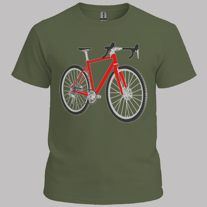 Gravelbike rood T‑Shirt