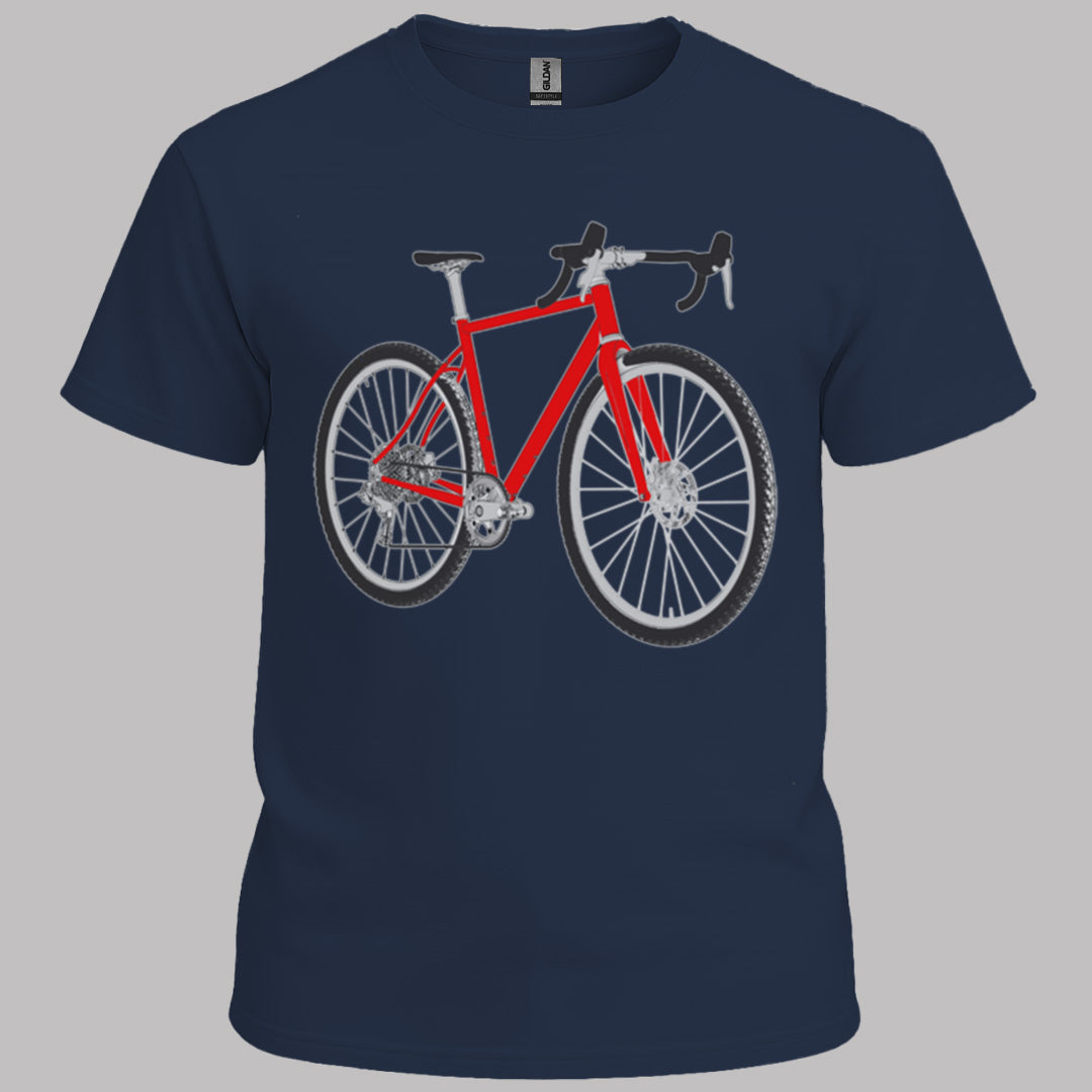 Gravelbike rood T‑Shirt