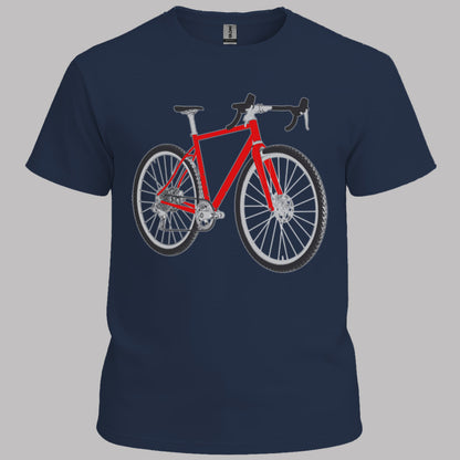 Gravelbike rood T‑Shirt