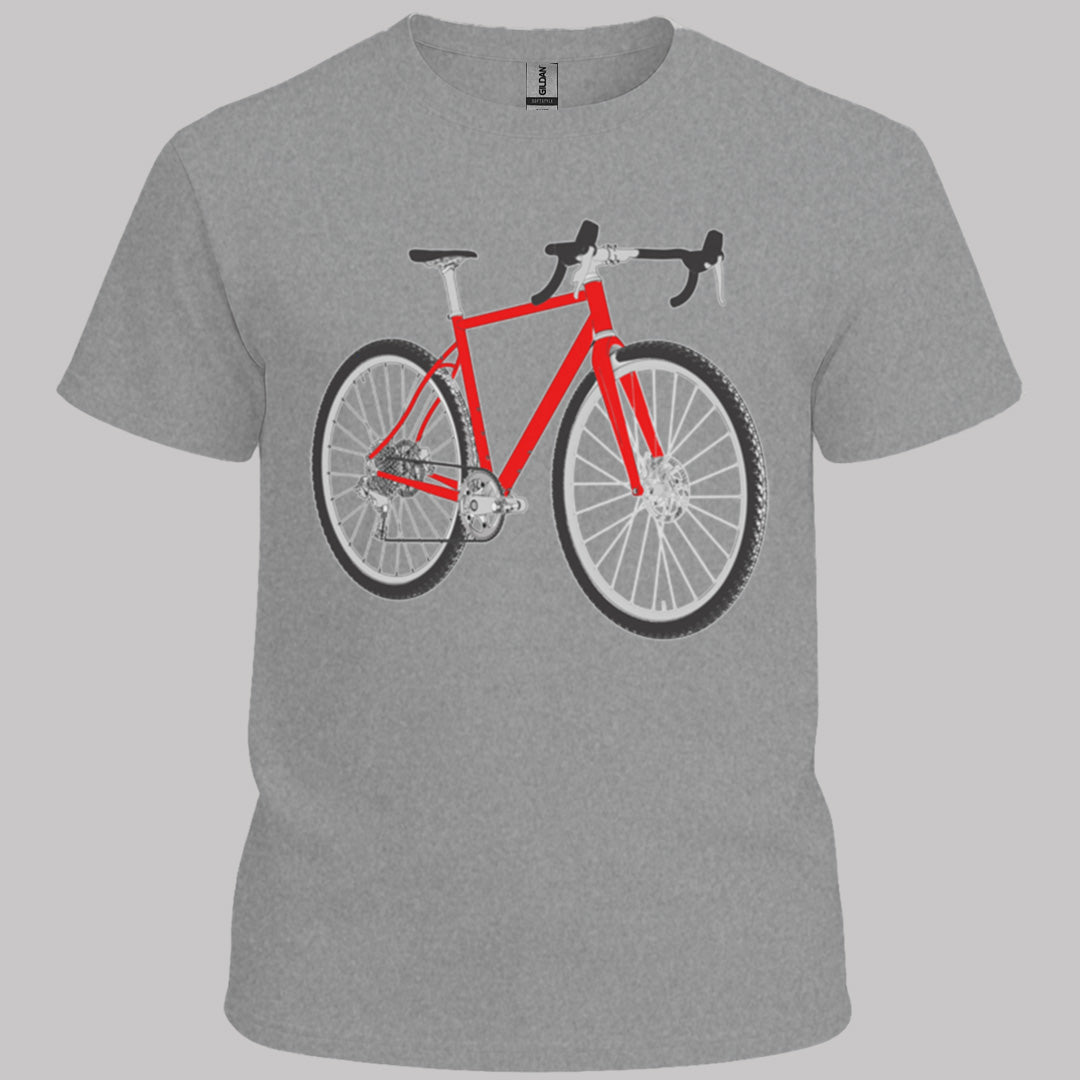 Gravelbike rood T‑Shirt