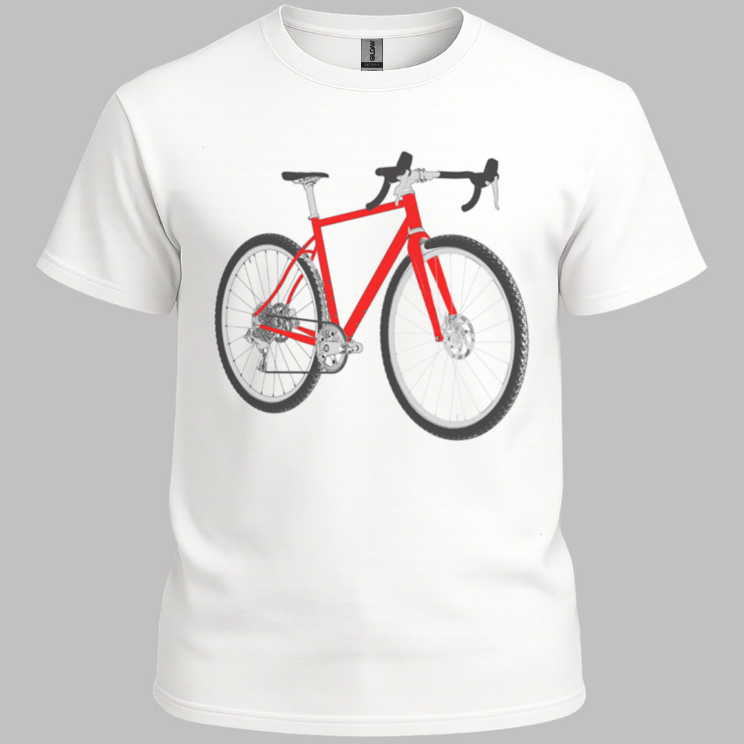 Gravelbike rood T‑Shirt