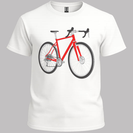 Gravelbike rood T‑Shirt