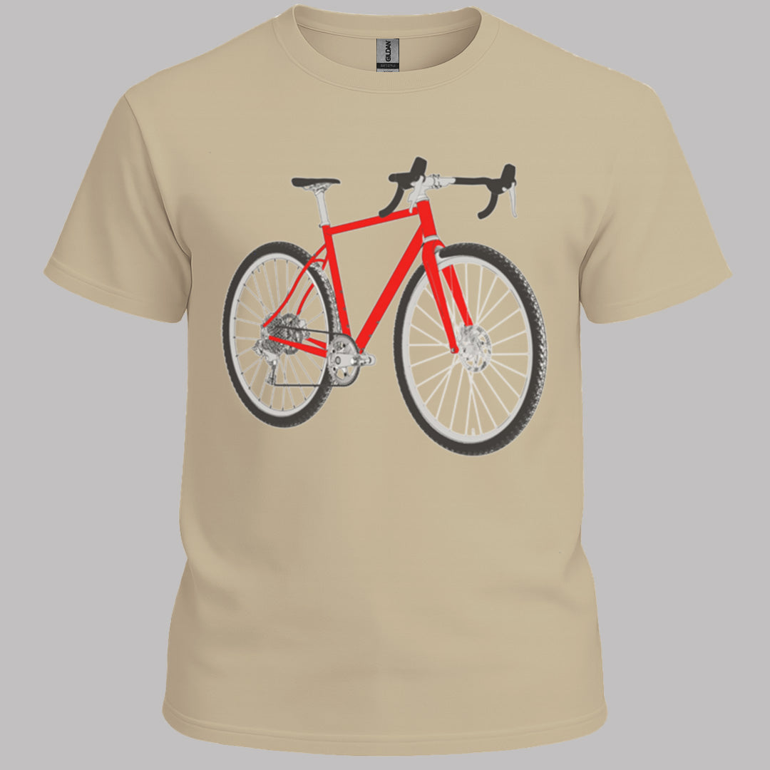 Gravelbike rood T‑Shirt