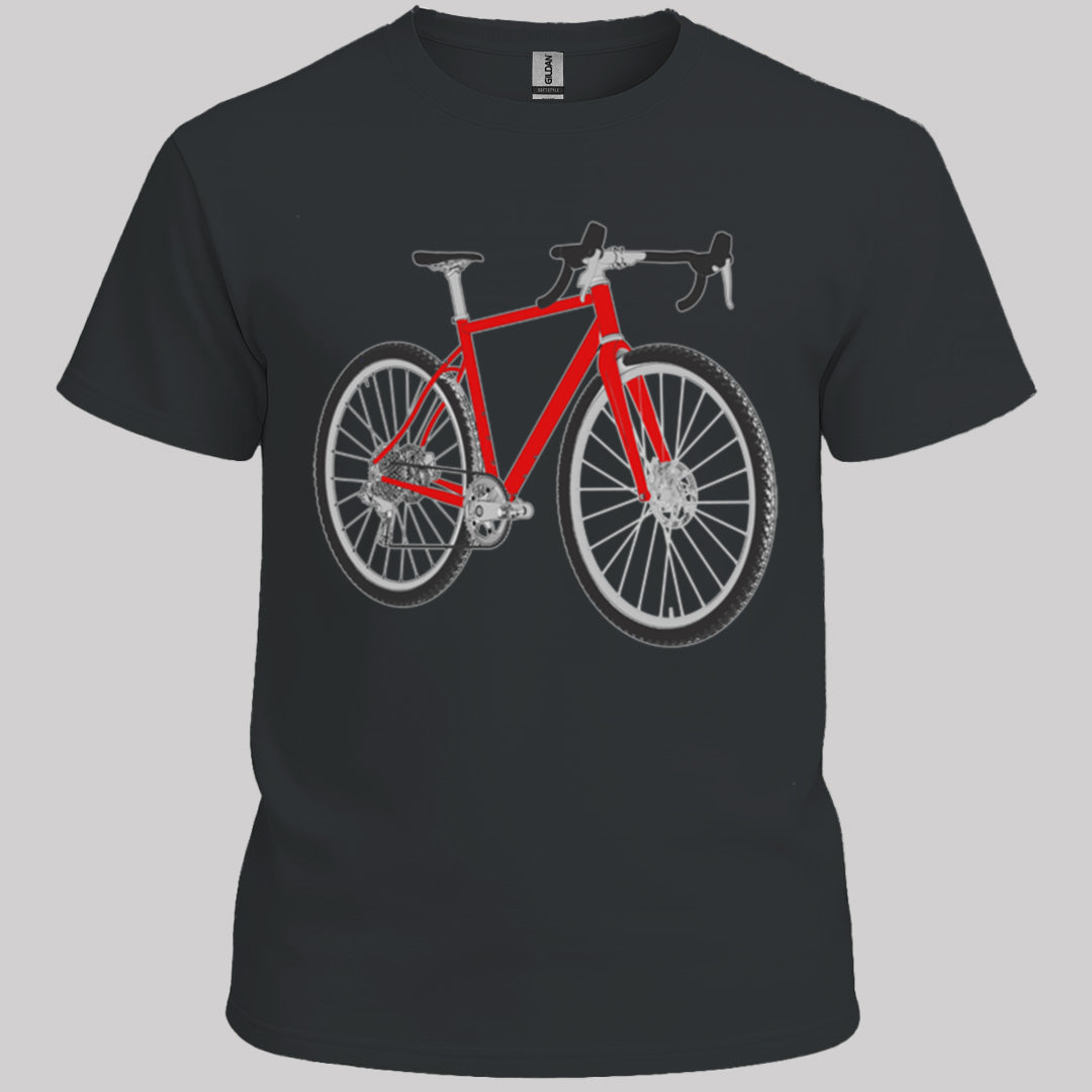 Gravelbike rood T‑Shirt