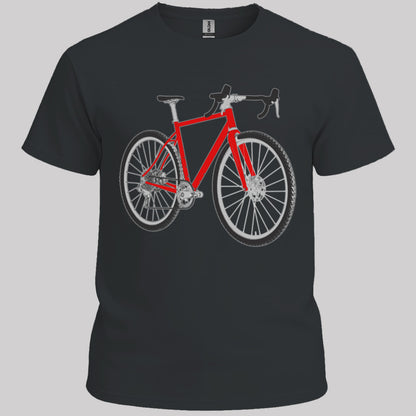 Gravelbike rood T‑Shirt