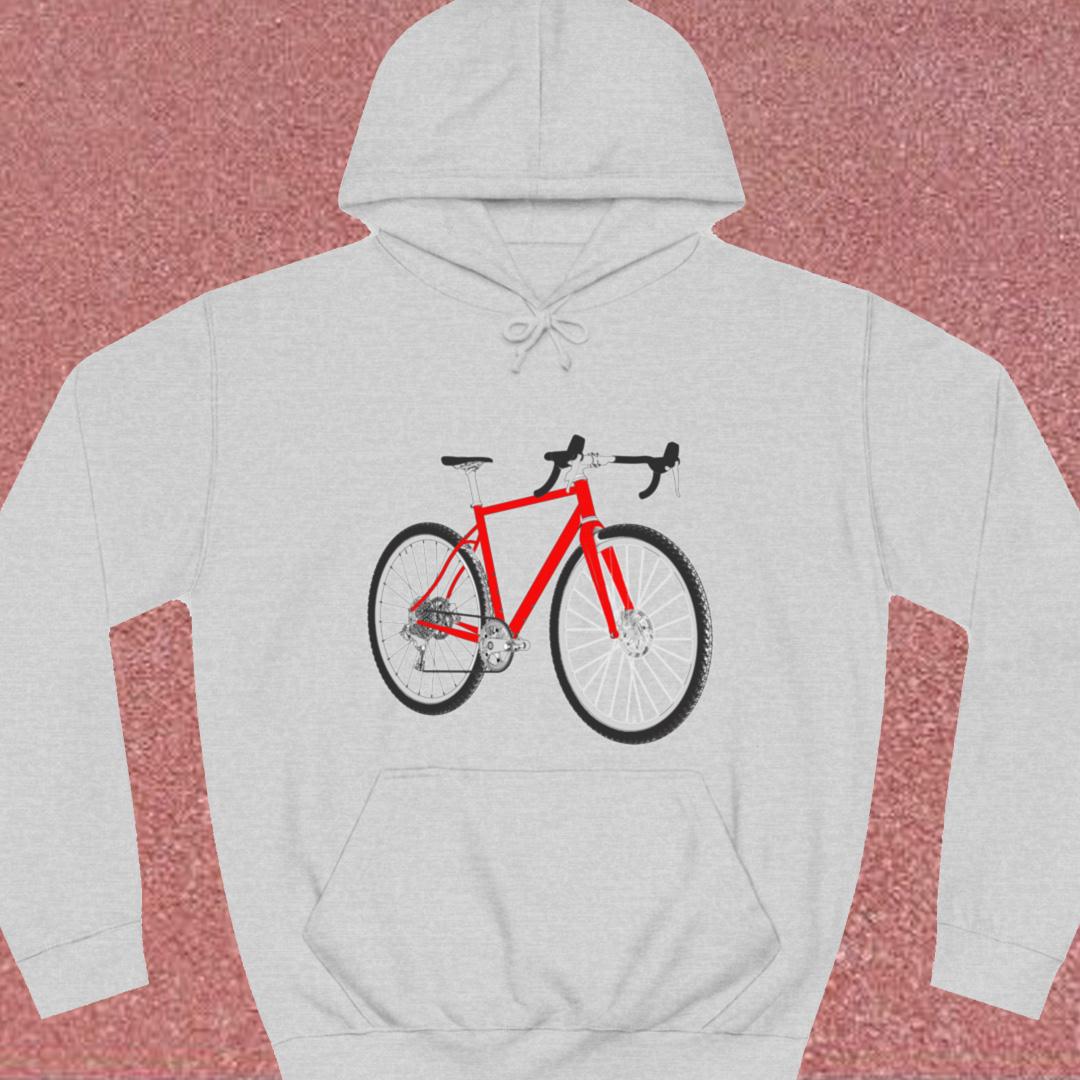 Gravelbike rood Hoodie
