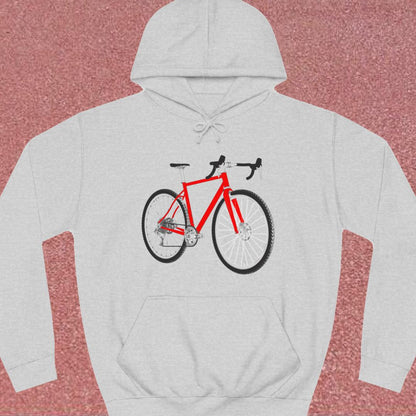 Gravelbike rood Hoodie