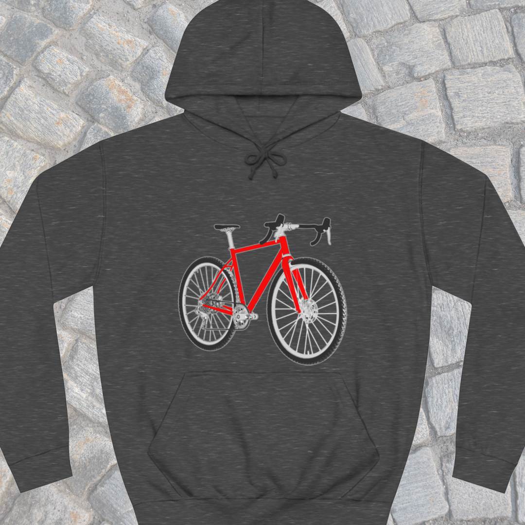 Gravelbike rood Hoodie