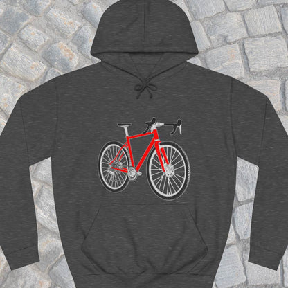 Gravelbike rood Hoodie