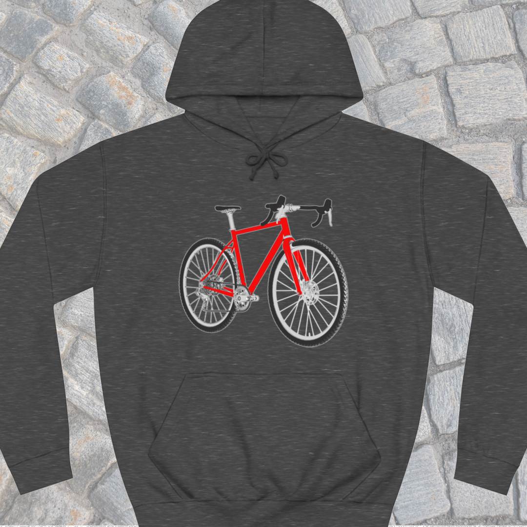 Gravelbike rood Hoodie