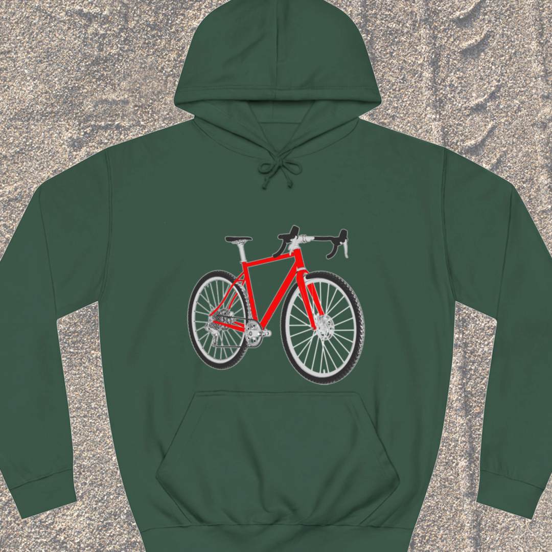 Gravelbike rood Hoodie