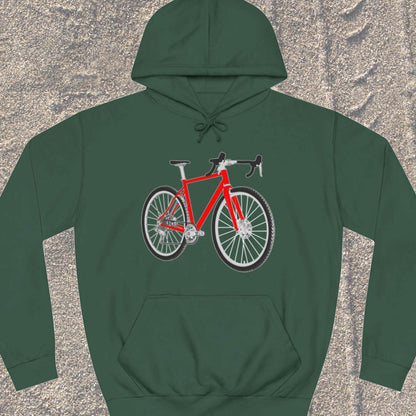 Gravelbike rood Hoodie