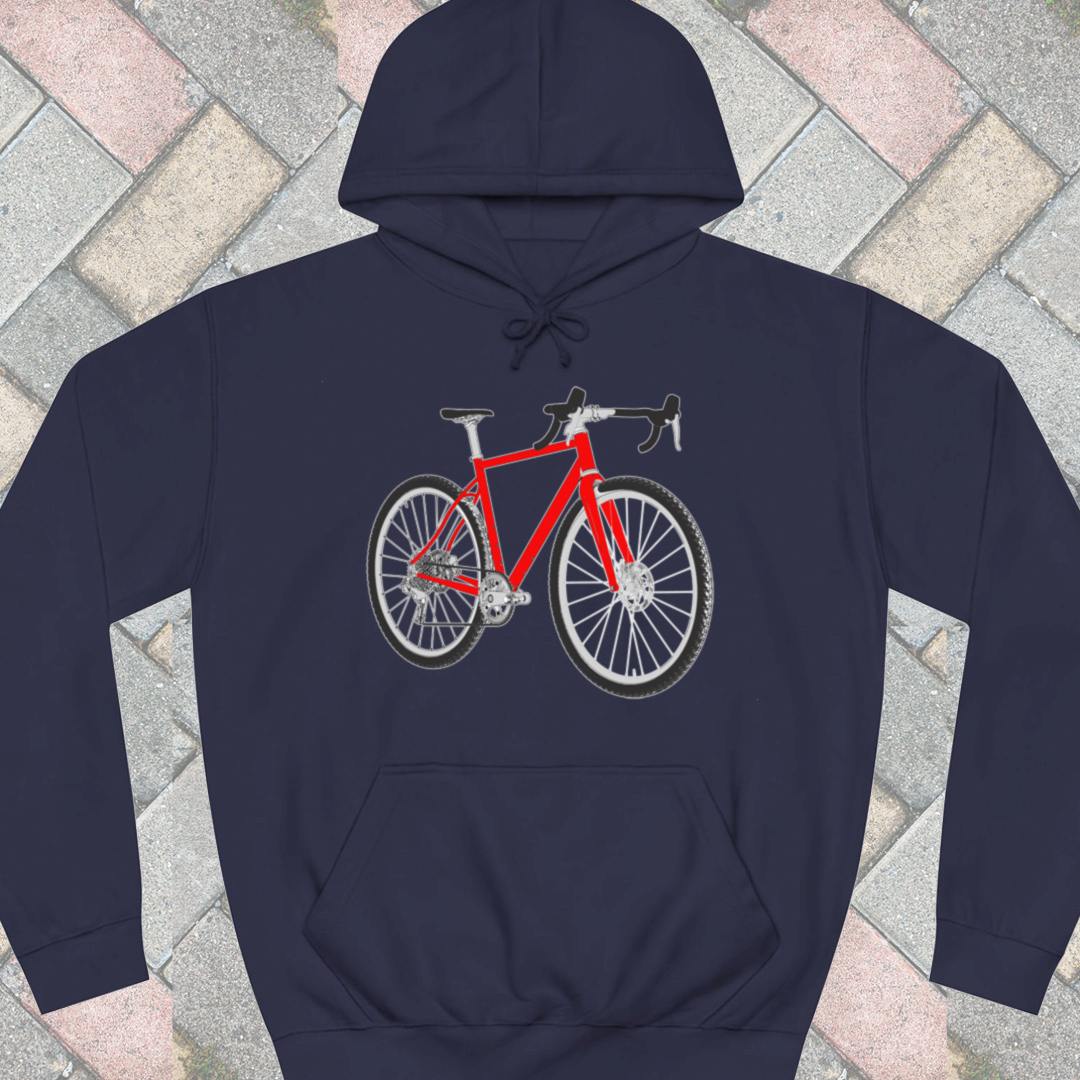 Gravelbike rood Hoodie