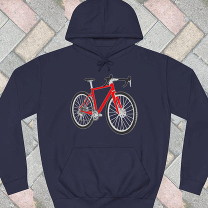 Gravelbike rood Hoodie