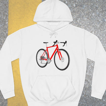 Gravelbike rood Hoodie