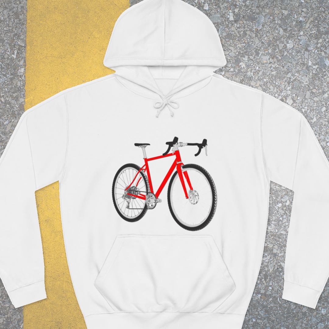 Gravelbike rood Hoodie