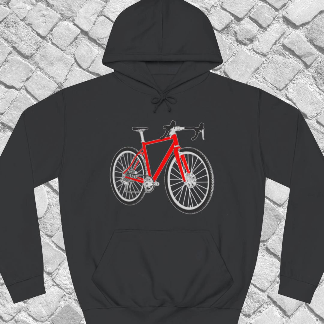 Gravelbike rood Hoodie