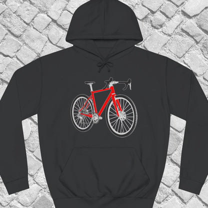 Gravelbike rood Hoodie