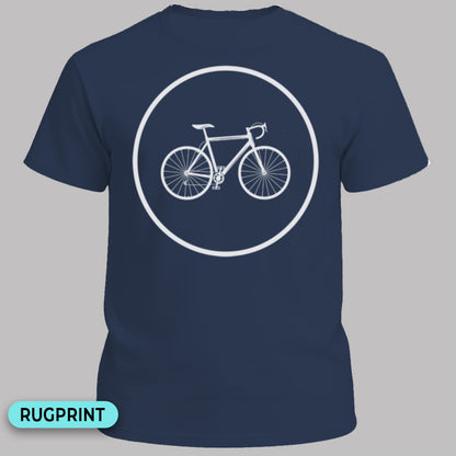 Racefietspad wit rugprint T‑Shirt
