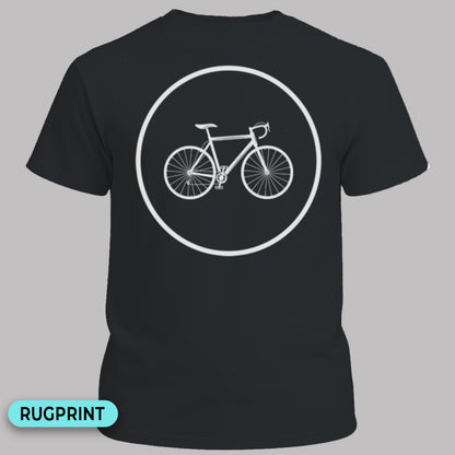 Racefietspad wit rugprint T‑Shirt