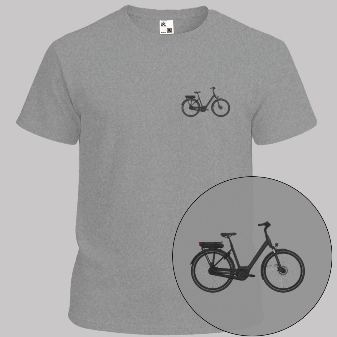 Elektrische damesfiets borstprint T-shirt