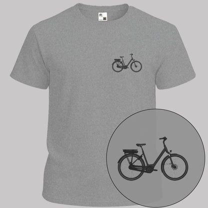 Elektrische damesfiets borstprint T-shirt