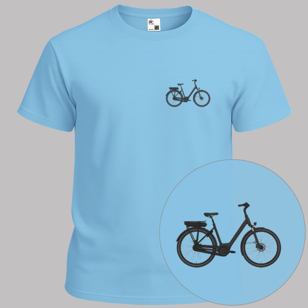Elektrische damesfiets borstprint T-shirt