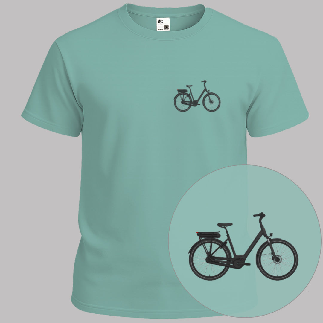 Elektrische damesfiets borstprint T-shirt