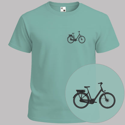 Elektrische damesfiets borstprint T-shirt