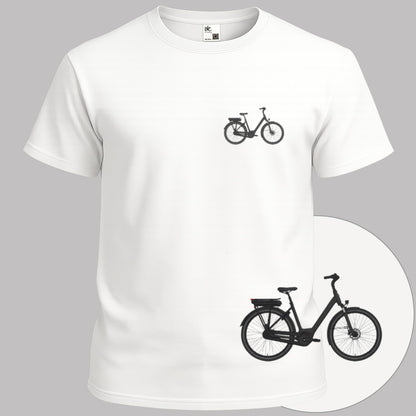Elektrische damesfiets borstprint T-shirt
