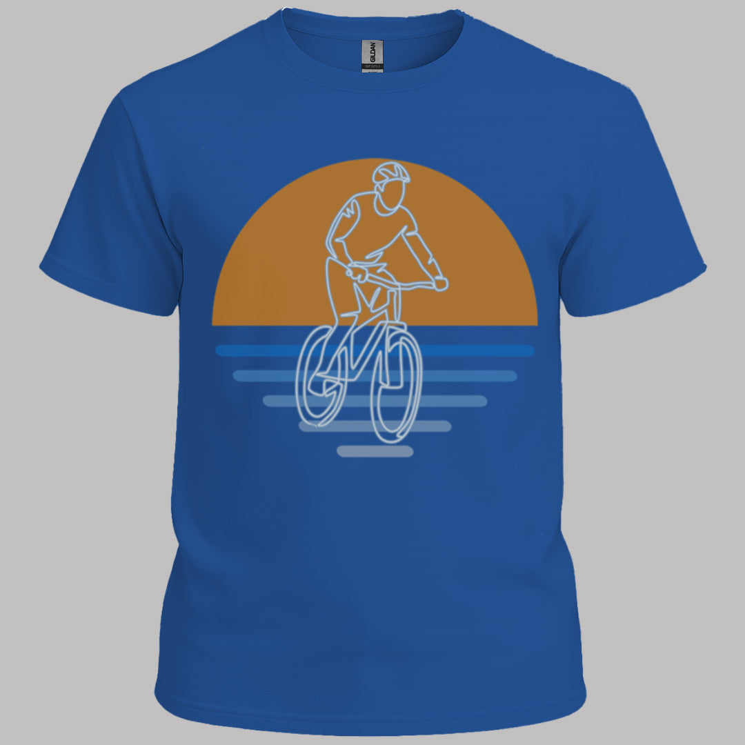 MTB zonsondergang T‑Shirt