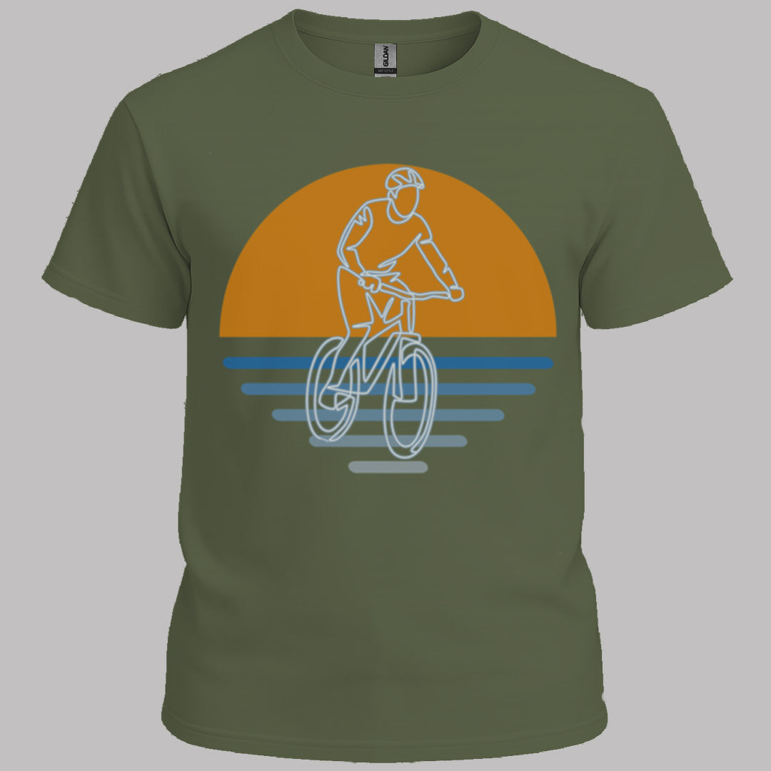 MTB zonsondergang T‑Shirt