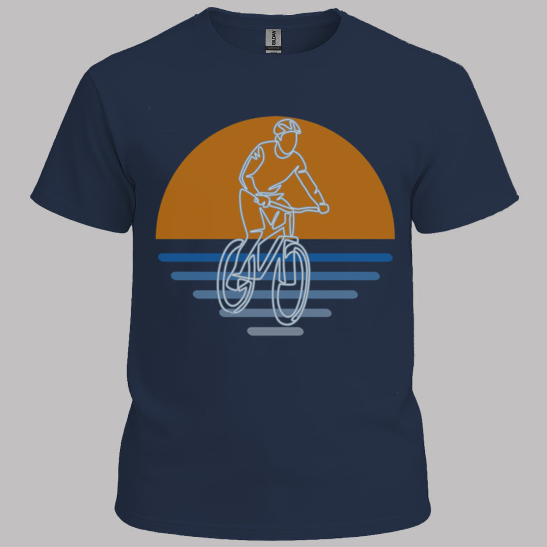 MTB zonsondergang T‑Shirt