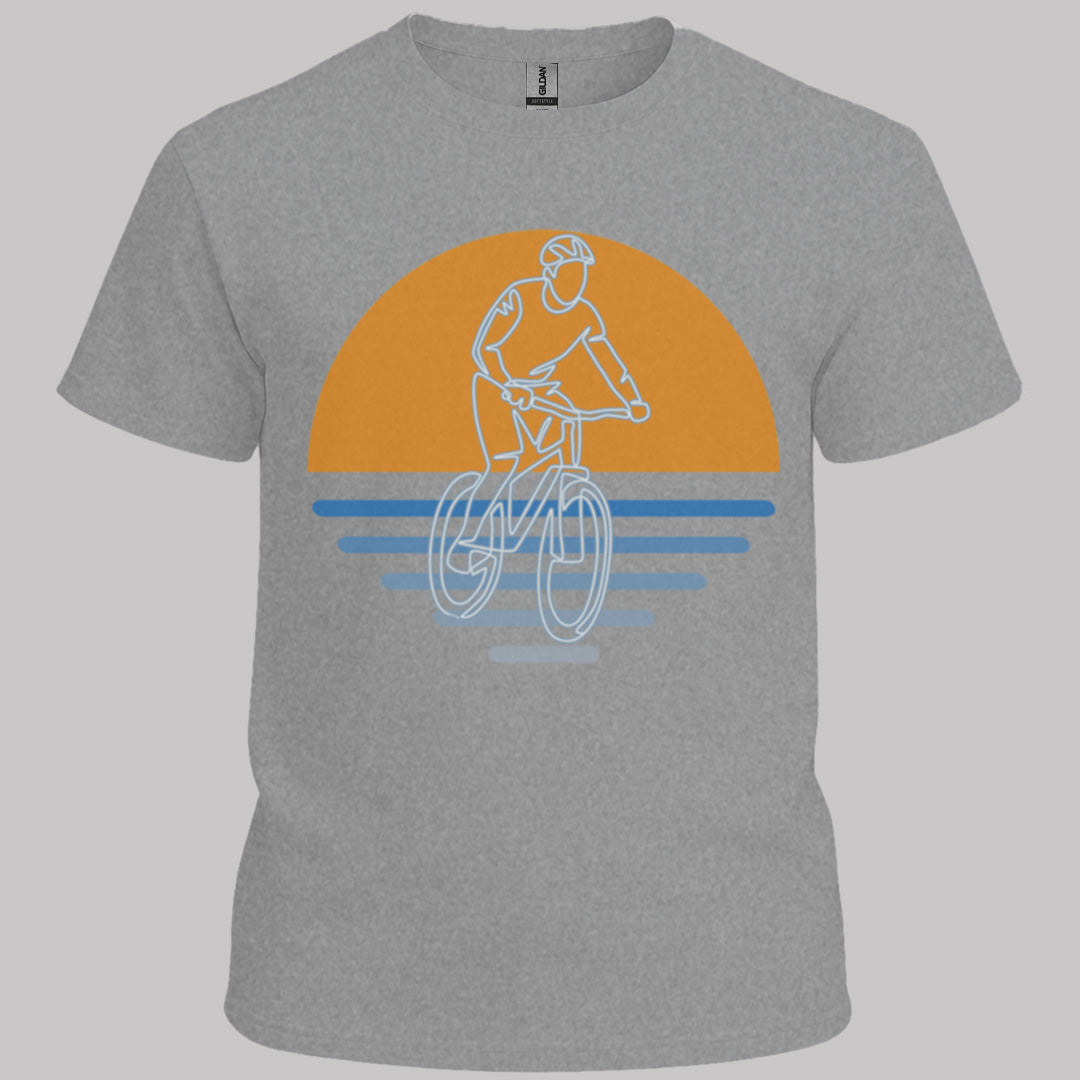 MTB zonsondergang T‑Shirt