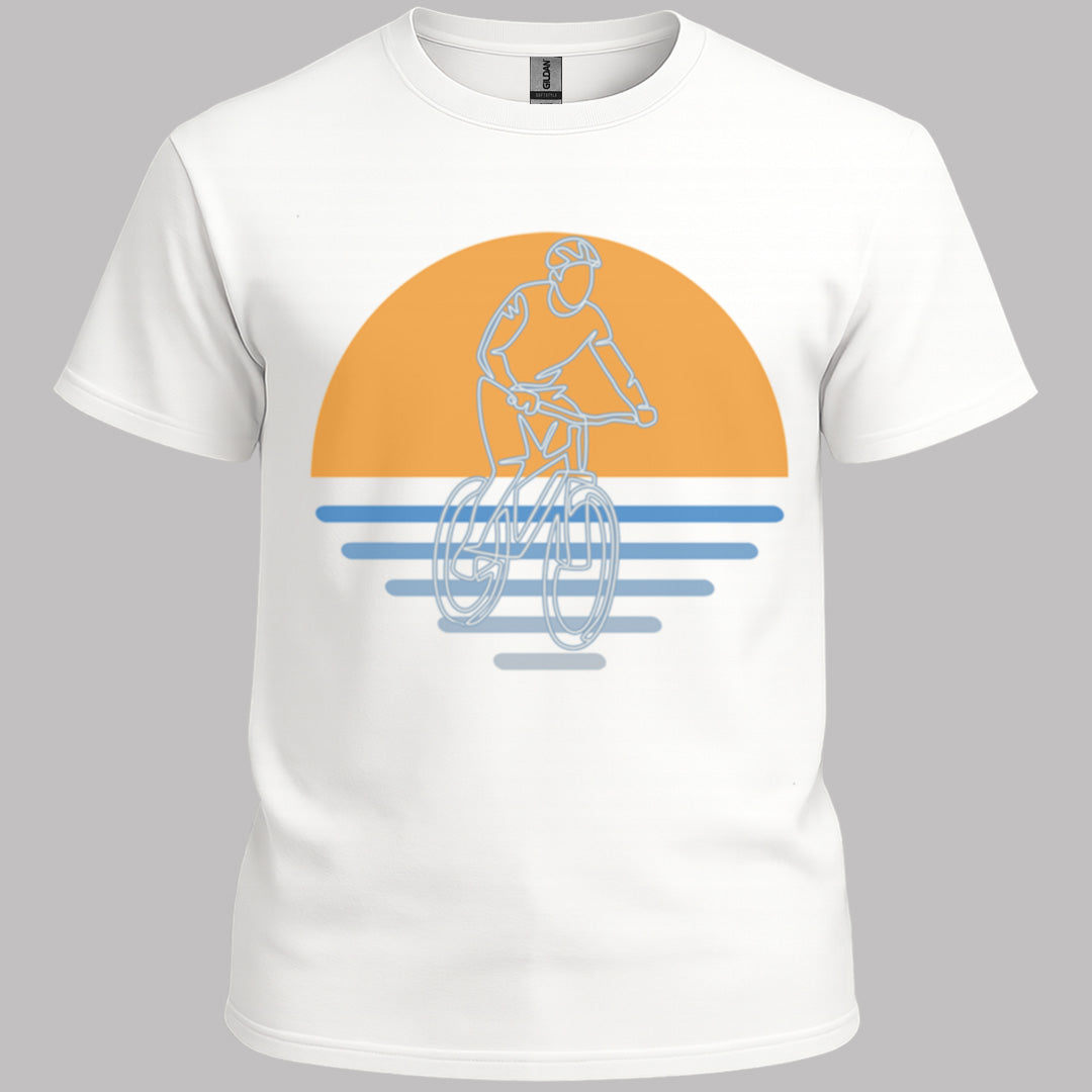 MTB zonsondergang T‑Shirt