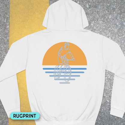 MTB zonsondergang rugprint Hoodie