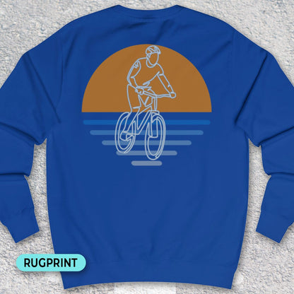 MTB zonsondergang rugprint Sweater