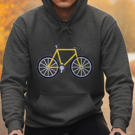 Racefiets geel Hoodie