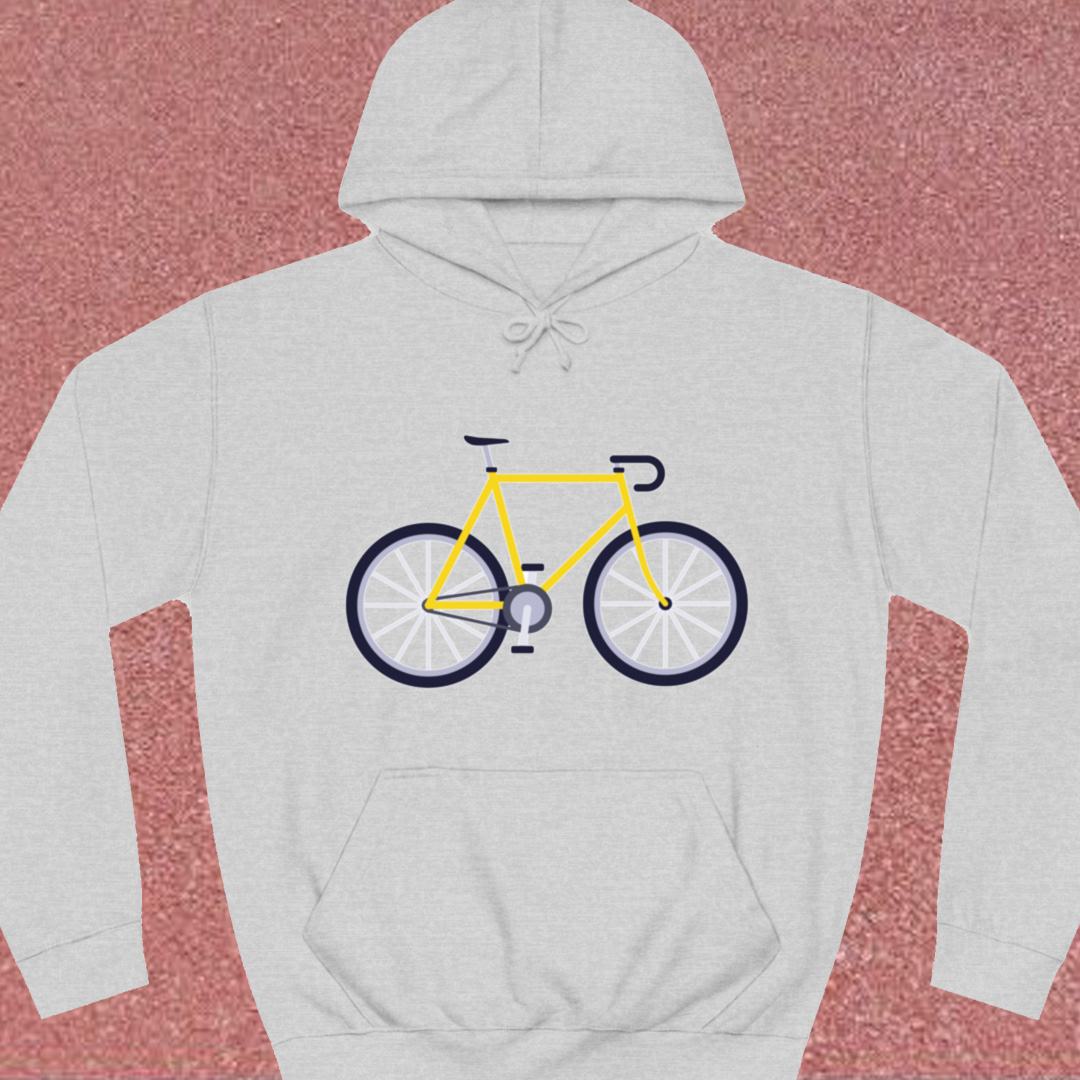 Racefiets geel Hoodie
