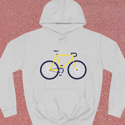 Racefiets geel Hoodie