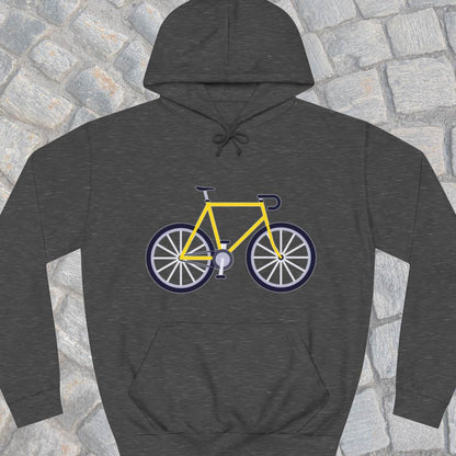 Racefiets geel Hoodie
