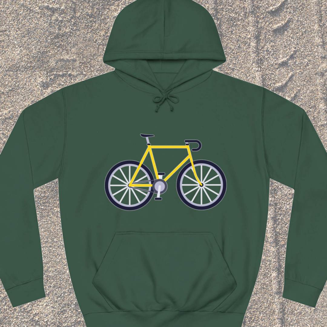 Racefiets geel Hoodie